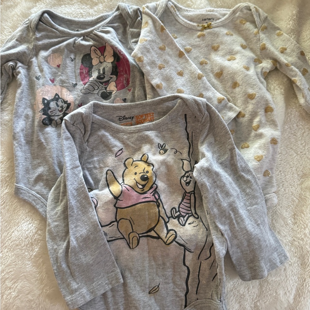 3 Softest Bodysuit in Gray and Orange